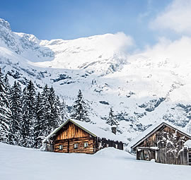 in winter there is silence on the alpine pastures