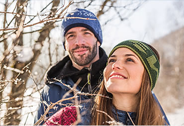 walk through snow-covered forests